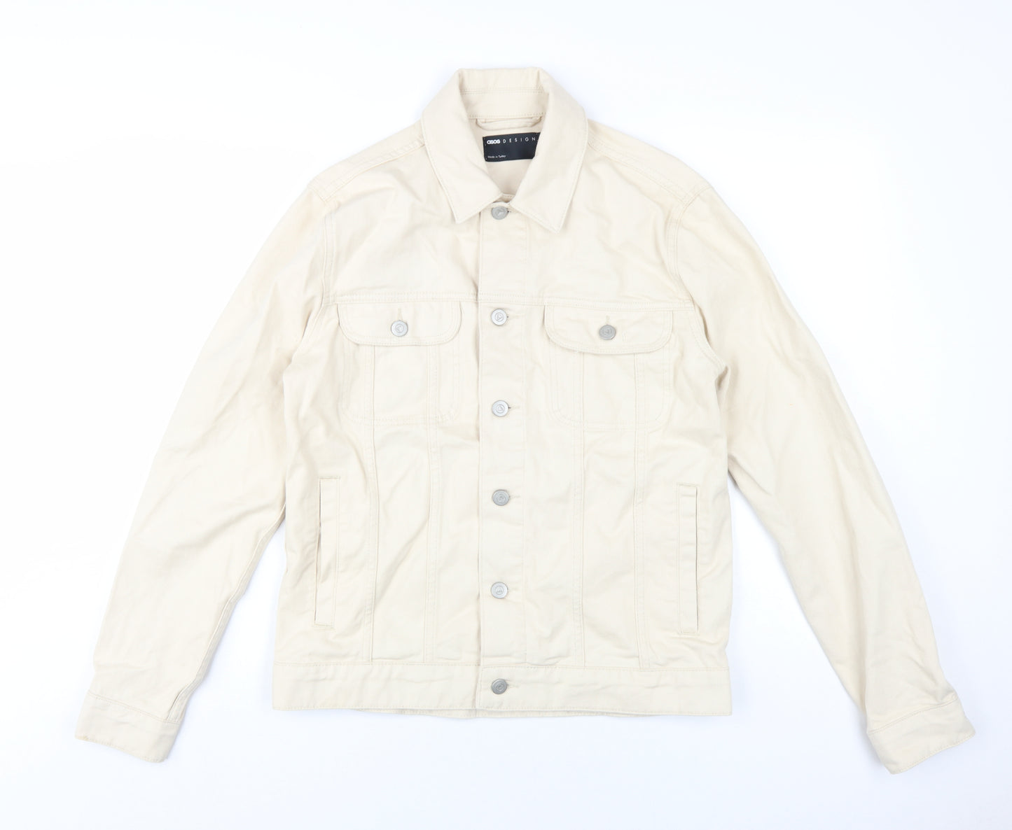 ASOS DESIGN Men's Beige Denim Jacket S