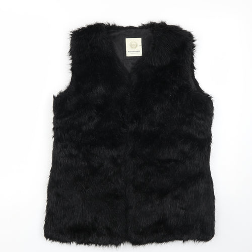 Malvin Women Black Gilet Size 10 Casual Sleeveless