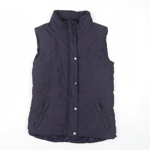 Red Fleece Women's Blue Padded Gilet Casual UK 8