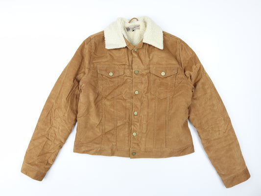 Superior Garments Men's Brown Corduroy Trucker Jacket L