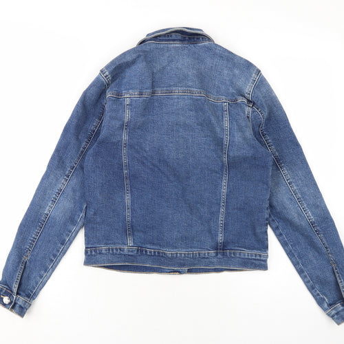 Lipsy Women's Blue Denim Jacket, Size 6, Casual Style