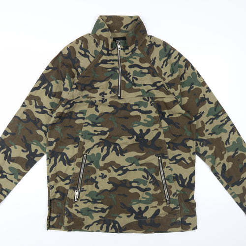 Forever 21 Men's Green Camouflage Anorak Jacket S