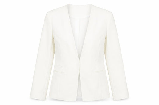 Front view of Wallis Women's Ivory Long Sleeve Blazer
