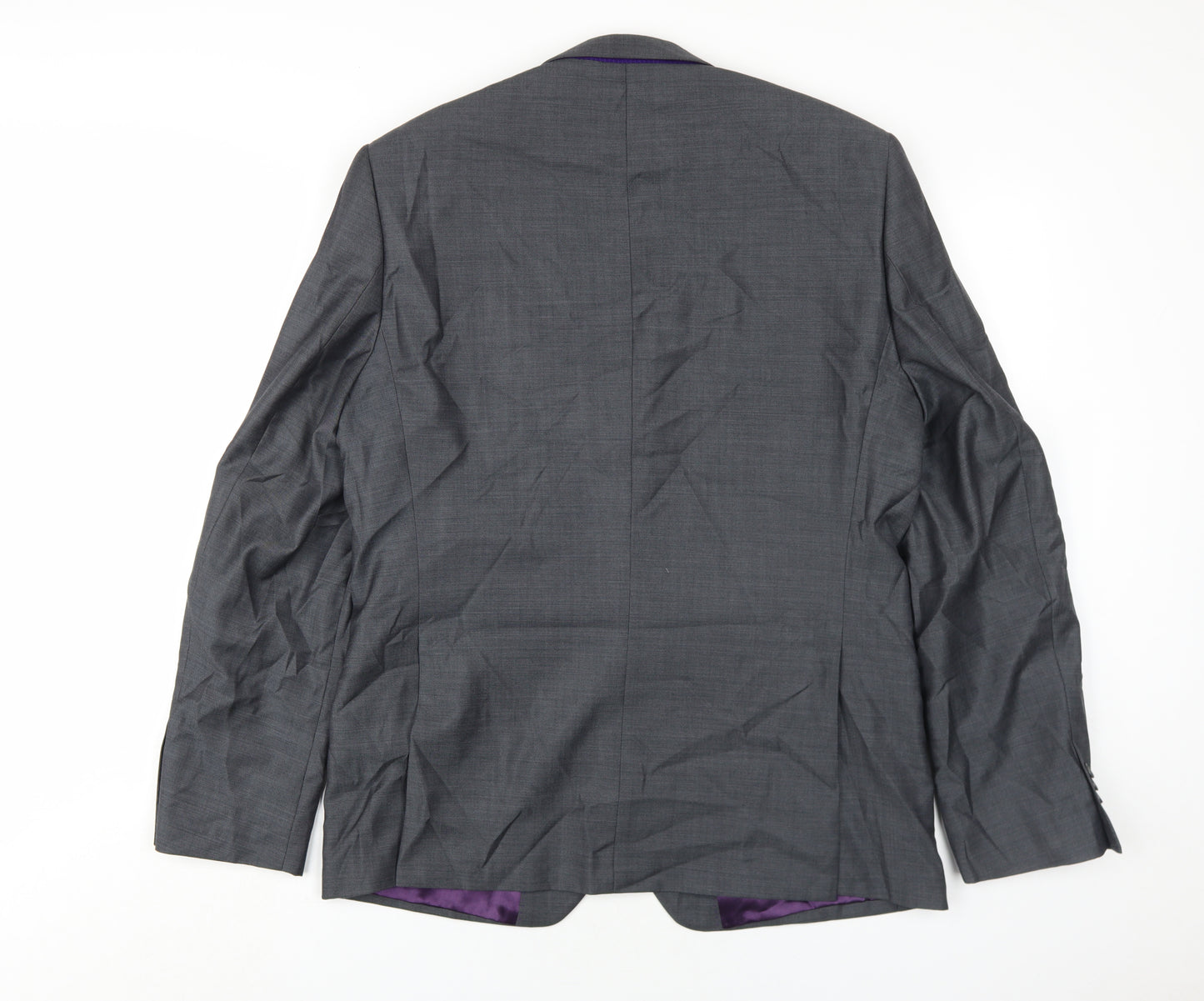 John Lewis Men's Grey Wool Blazer, Size 42, Formal