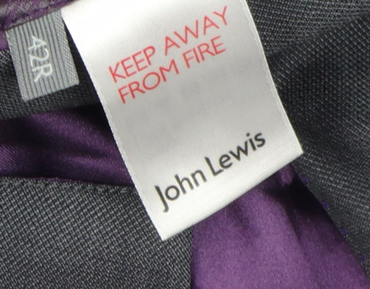 John Lewis Men's Grey Wool Blazer, Size 42, Formal