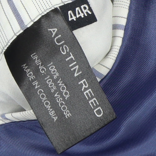 Austin Reed Men's Grey Wool Blazer, Size 44R, Two-Button Classic Style