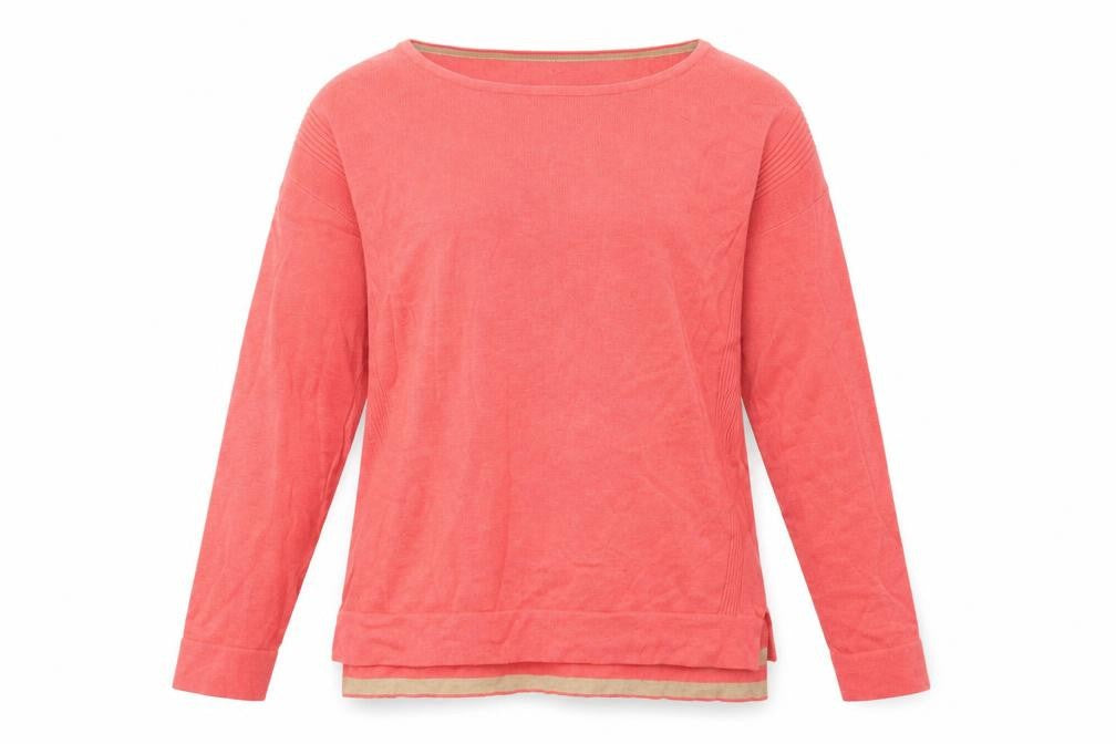 Front view of White Stuff Women's Pink Boat Neck Jumper, size 10