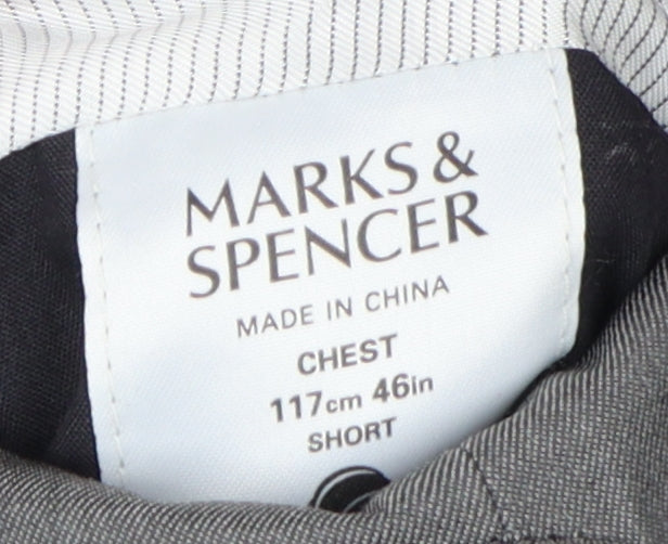 Marks and Spencer Men's Grey 46 Short Suit Jacket