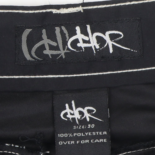 HDR Unisex Cargo Trousers, Black, M, 90s Style