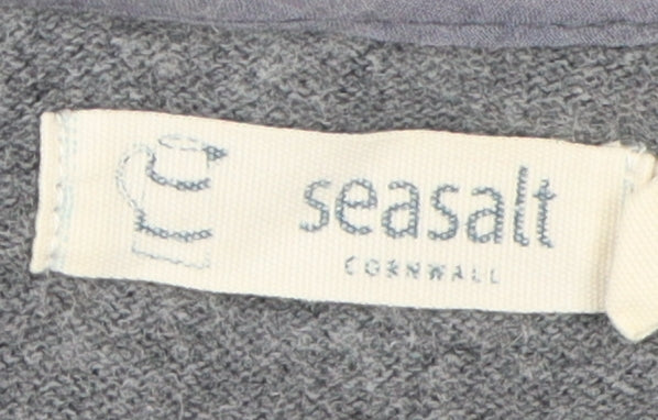 Seasalt Women's Grey Cotton Wool Cardigan, Size 12