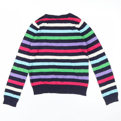 Gap Girls Striped Cotton Crew Neck Jumper XL