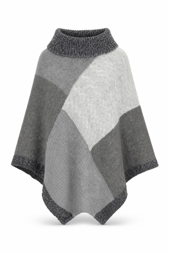 Front view of Phase Eight Women's Grey Cape Jumper S/M