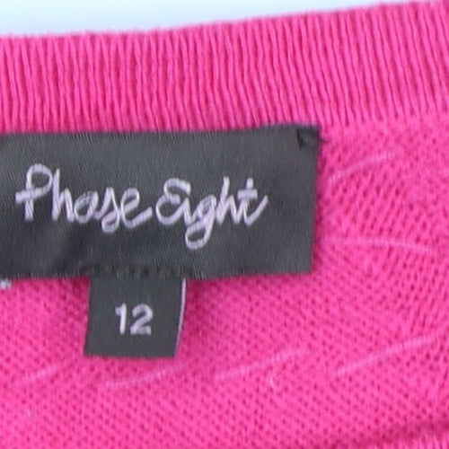 Phase Eight Women's Pink Sequin Pullover Jumper, Size 12