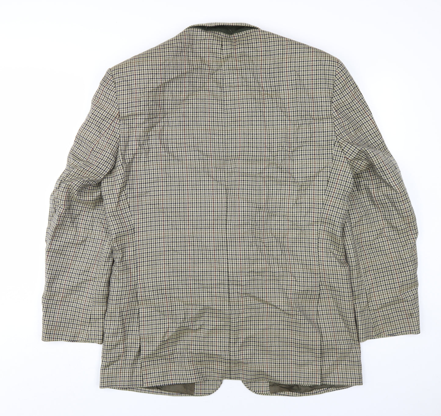 Greenwoods Classic Men's Brown Check Blazer, Size 40, Wool