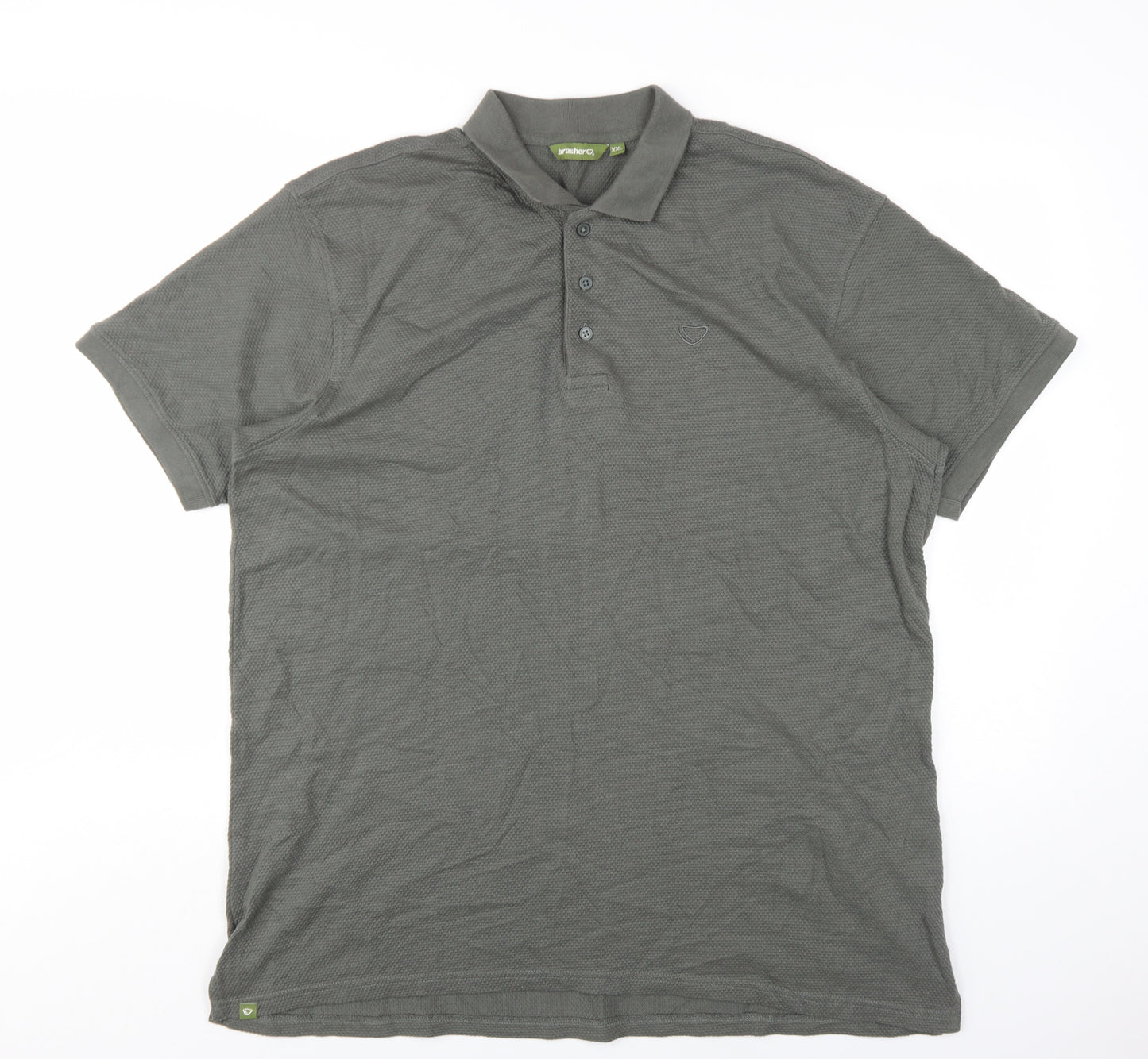 Brasher Men's Grey 2XL Polo Shirt - Casual & Breathable