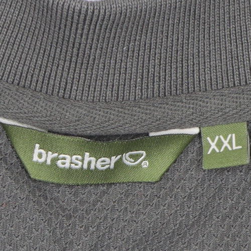 Brasher Men's Grey 2XL Polo Shirt - Casual & Breathable