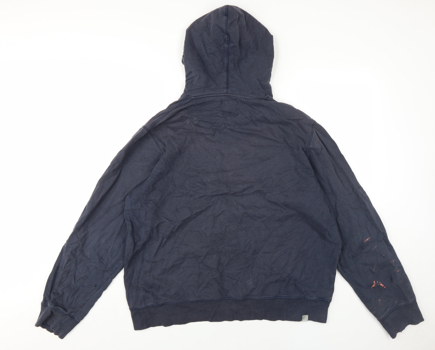 Bench Men's Blue 2XL Pullover Hoodie with Graphic Print