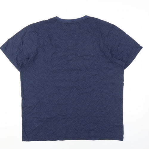 Maine New England Men's Blue Henley T-Shirt, Size M