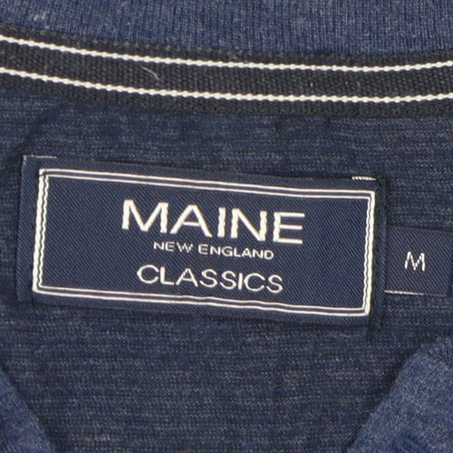 Maine New England Men's Blue Henley T-Shirt, Size M