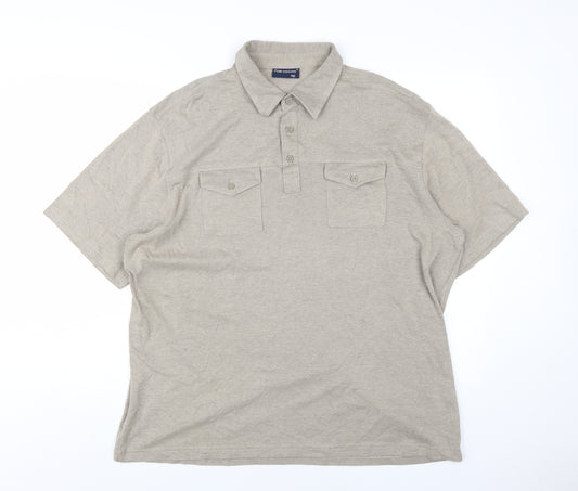 Tom Hagan Men's Beige 2XL Short Sleeve Polo