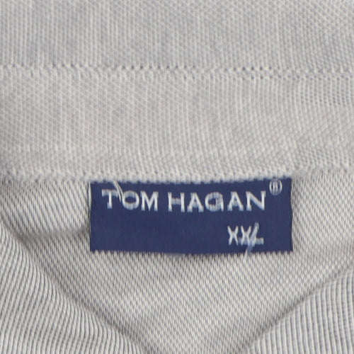 Tom Hagan Men's Beige 2XL Short Sleeve Polo