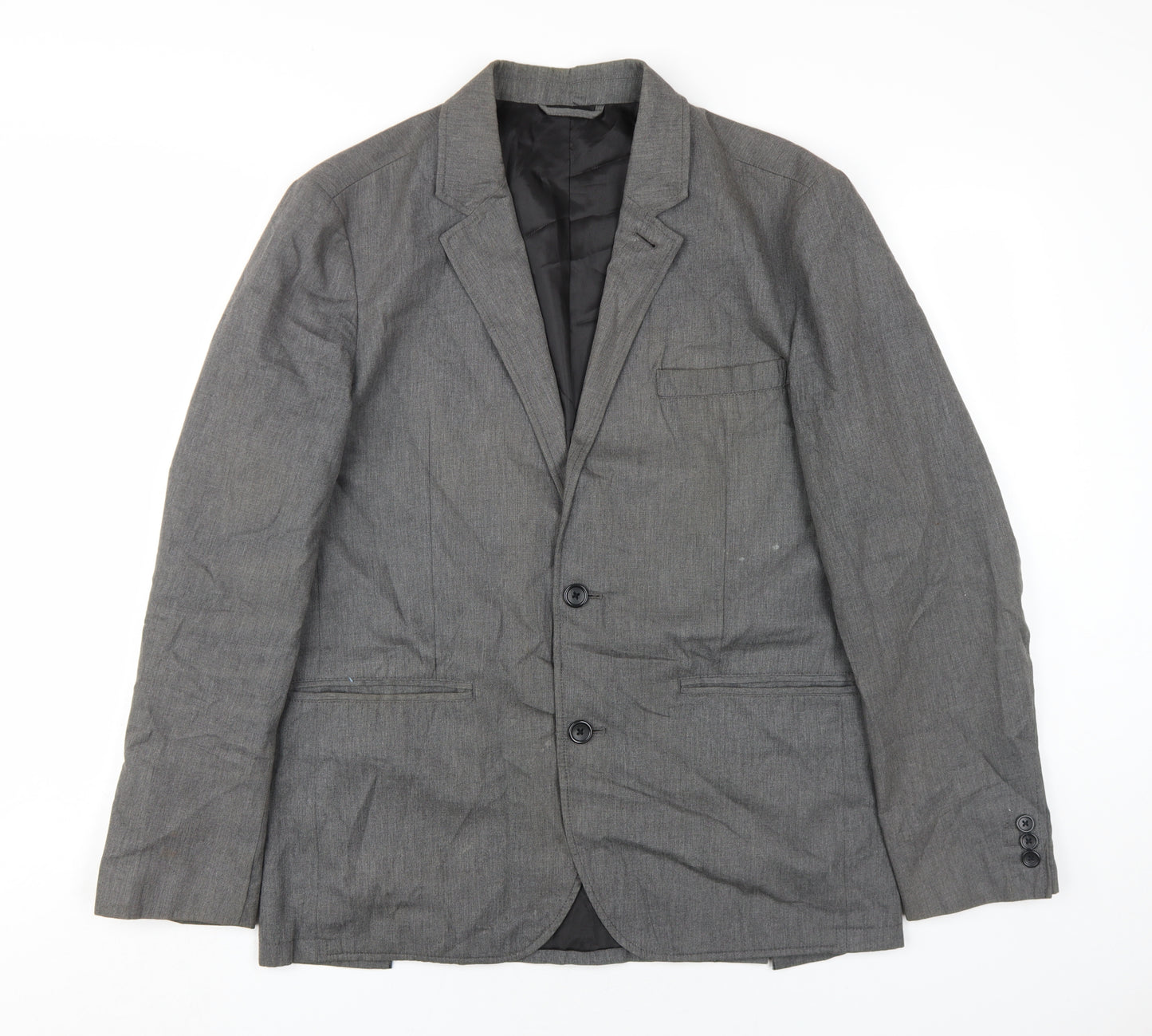 Gap Men's Grey Single-Breasted Blazer, Size M