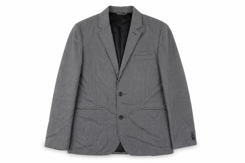 Front view of Gap Men's Grey Single-Breasted Blazer, size M