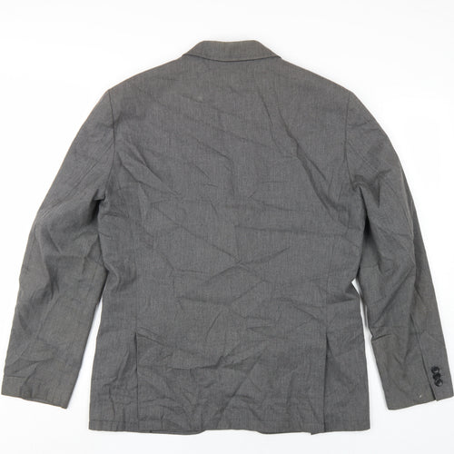 Gap Men's Grey Single-Breasted Blazer, Size M