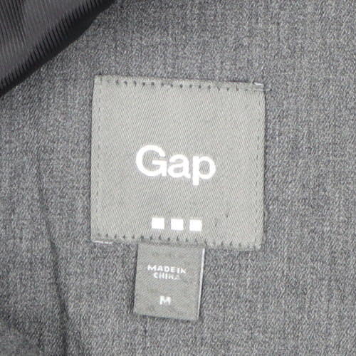 Gap Men's Grey Single-Breasted Blazer, Size M