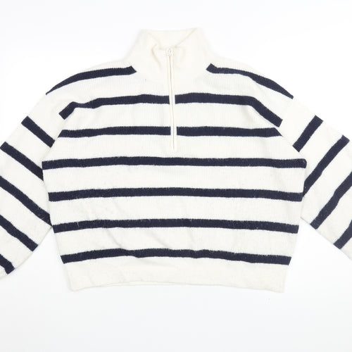 French Connection Women's L Multicolour Striped Pullover Jumper