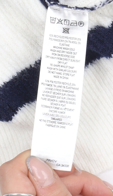 French Connection Women's L Multicolour Striped Pullover Jumper