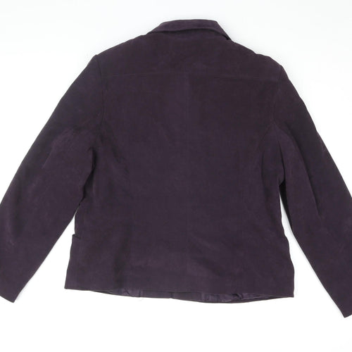 Style by EWM Purple Embroidered Women's Jacket Size 16