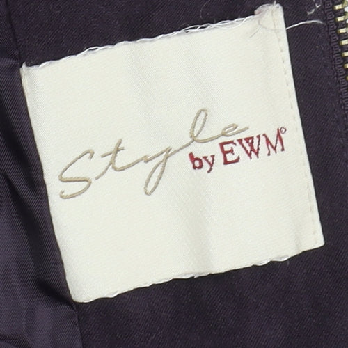 Style by EWM Purple Embroidered Women's Jacket Size 16