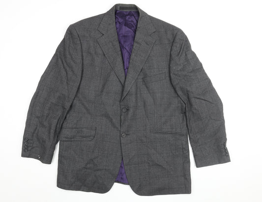 Marks and Spencer Men's Grey Check Blazer Size 42