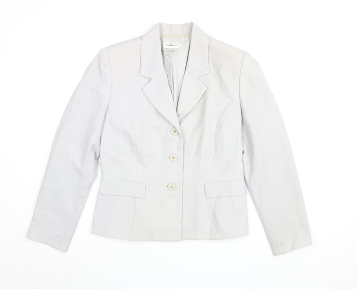Talbots Women's Grey Wool Blazer, Size 14, Classic Fit