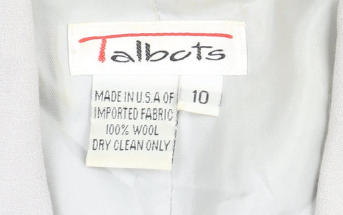 Talbots Women's Grey Wool Blazer, Size 14, Classic Fit