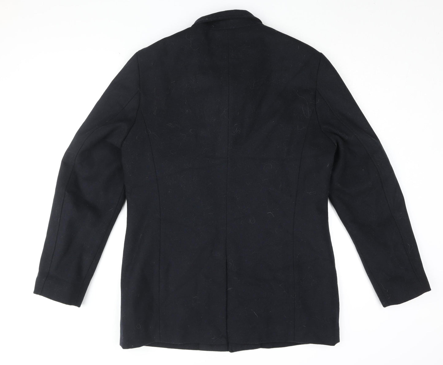 Marks and Spencer Men's Navy Overcoat M Wool Blend