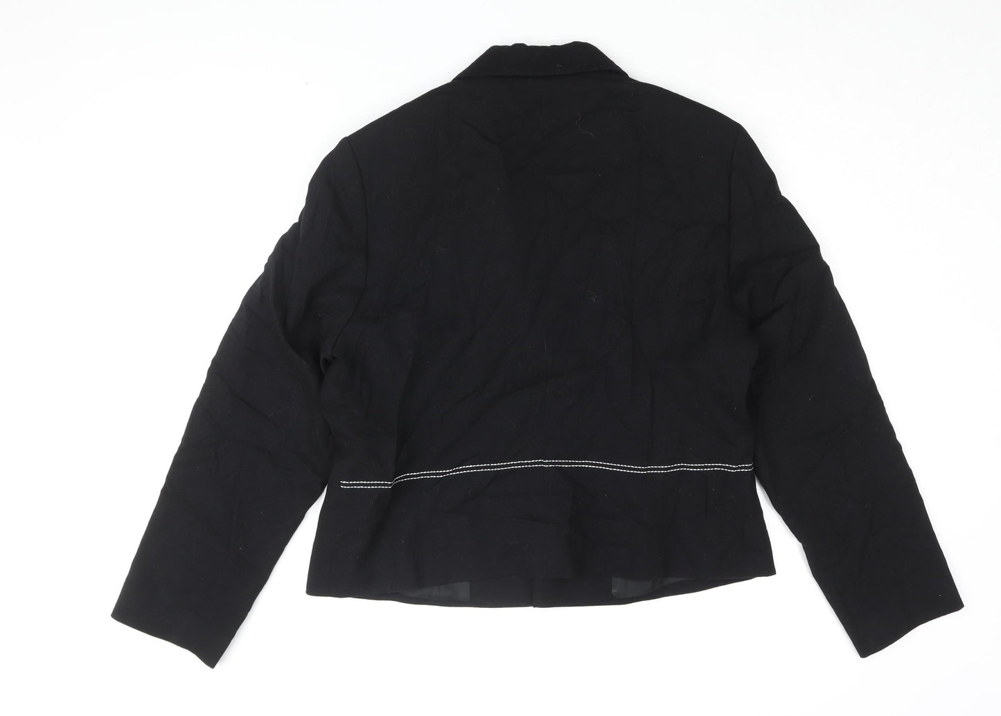 Max Pierre Women's Black Wool Blazer Size 16
