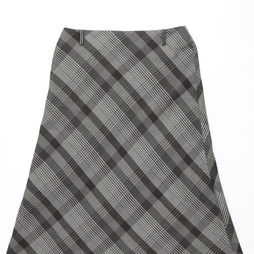 Klass Collection Women's Grey Plaid A-Line Skirt Size 16