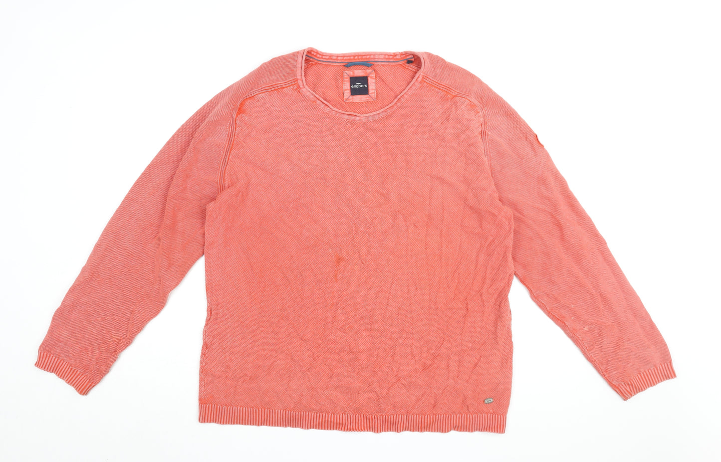 Engbers Men's Pink Crew Neck Pullover Jumper - L