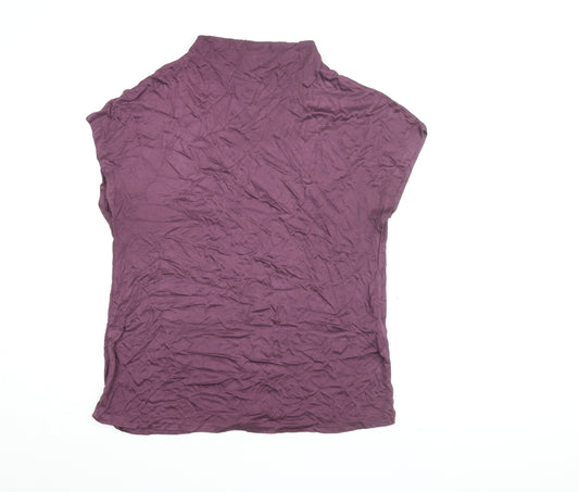 Jaeger Women's Purple High Neck Blouse Size 12