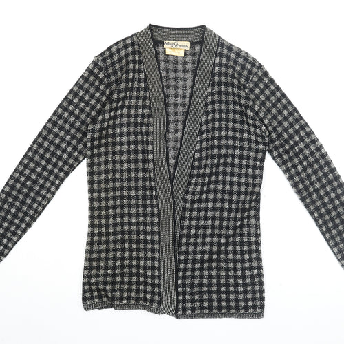 Miss Straven Women's Black Check Cardigan Size 18