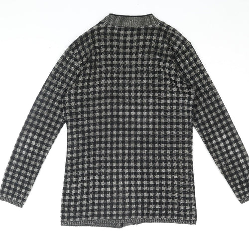 Miss Straven Women's Black Check Cardigan Size 18