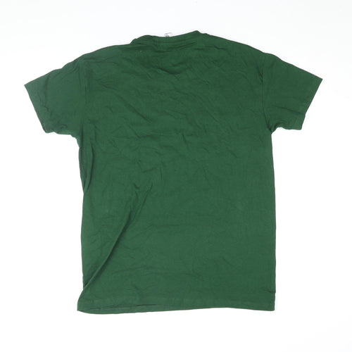 SOL'S Men's Green Graphic Print Geek T-Shirt M