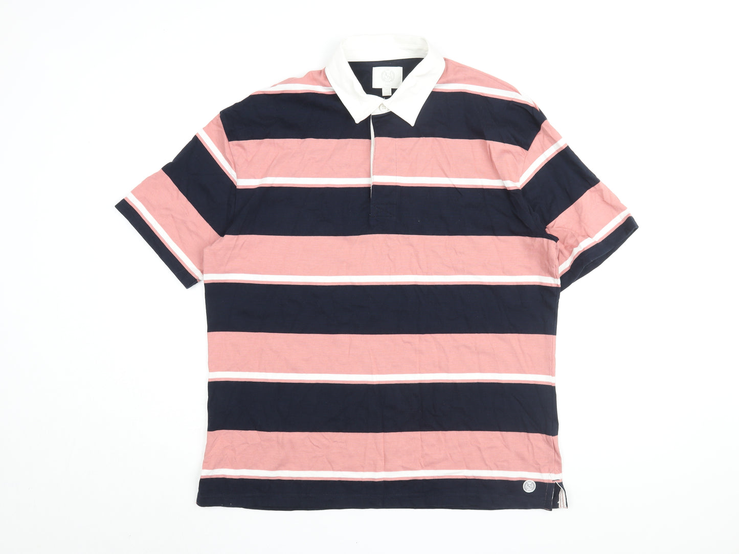 Marks and Spencer Men's M Multicoloured Striped Polo