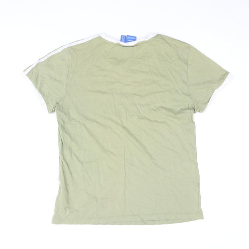 Adidas Women's Green Jersey T-Shirt, Size 6, Casual