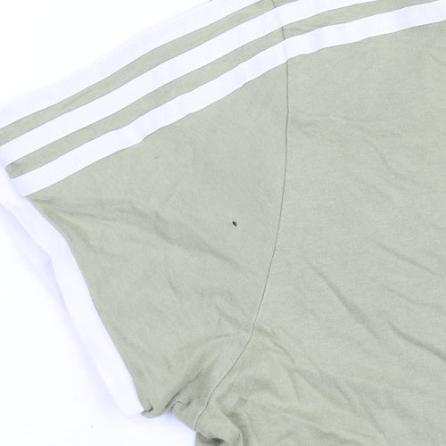 Adidas Women's Green Jersey T-Shirt, Size 6, Casual