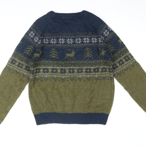 PG Field Men's Multicoloured Christmas Jumper, Size M, Acrylic