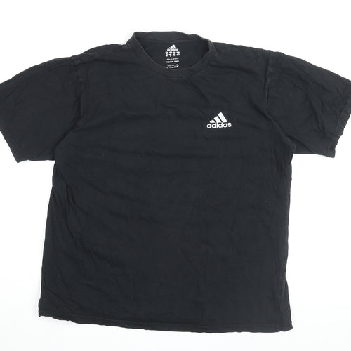 Adidas Men's Black Crew Neck T-Shirt Medium