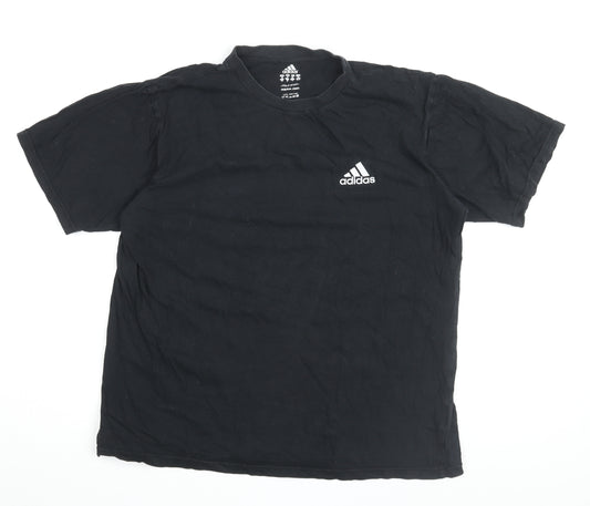 Adidas Men's Black Crew Neck T-Shirt Medium